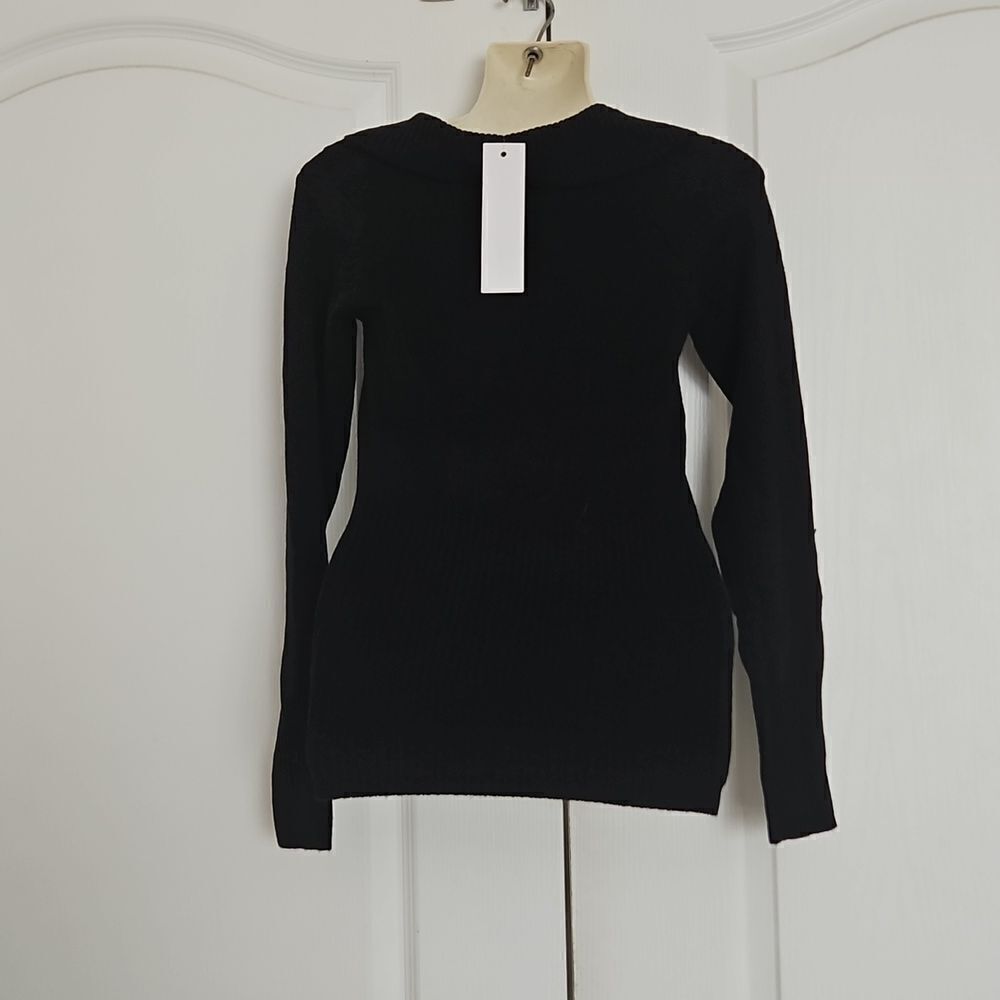 Magazine Women's Long Sleeves Sweater Small Black - Picture 4 of 16